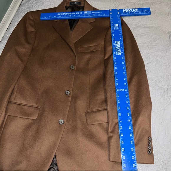Michael Kors Trench Coat 40 L Brown Wool Blend - Picture 2 of 11